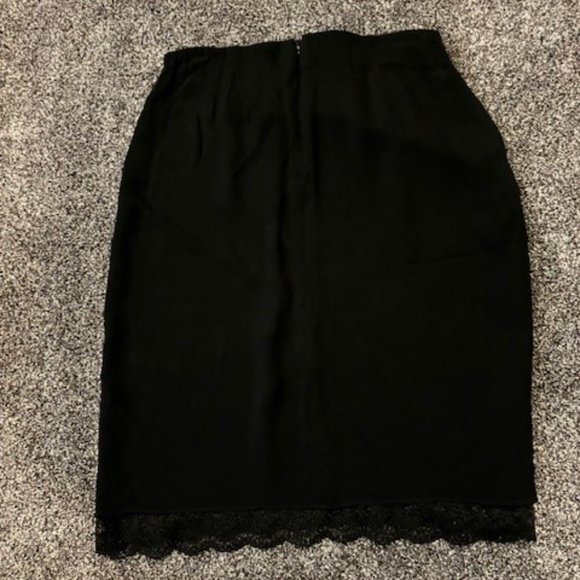 Max Studio Skirt with Lace Trim - Picture 2 of 8